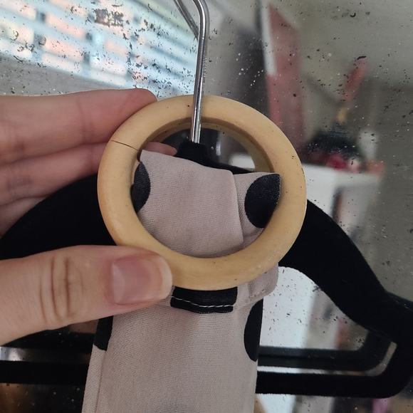 Retro polka dot dress - tan and black - Picture 4 of 9